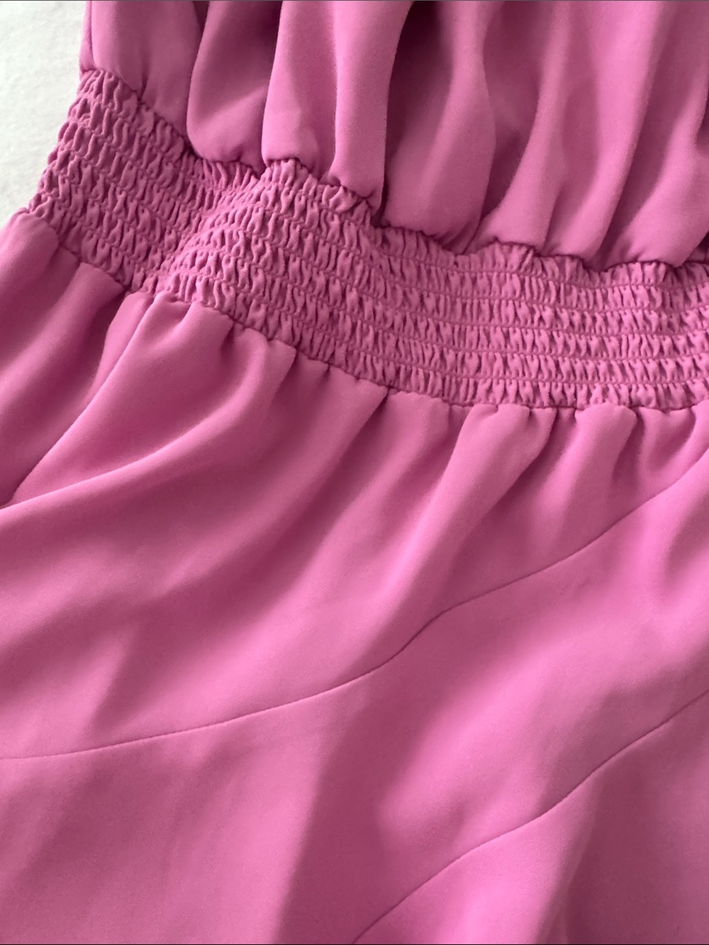Woman’s Off-Shoulder Pink Ruffle Dress - Picture 3 of 4